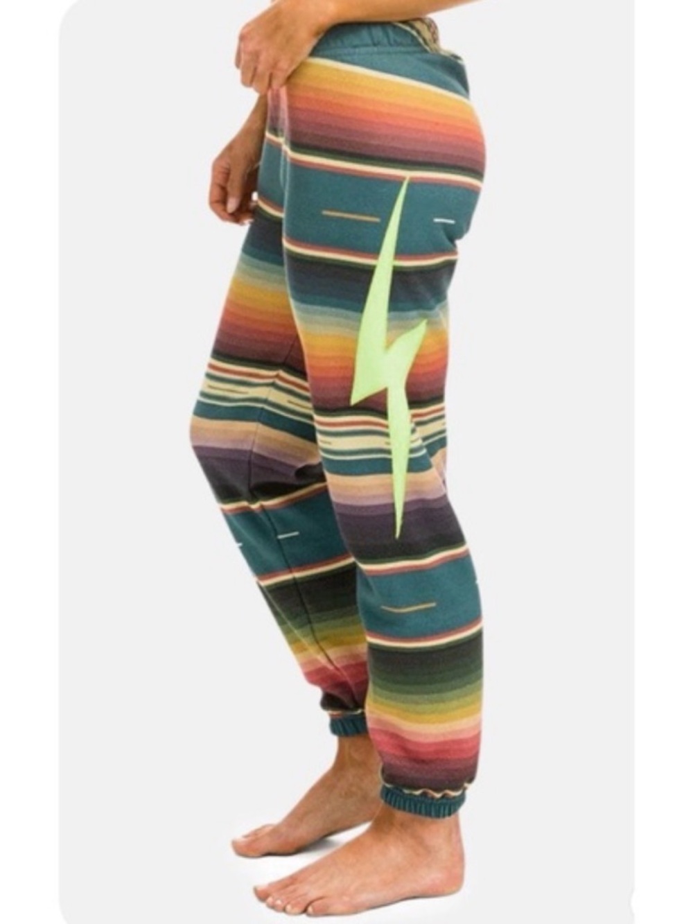 Bolt Stitch Serape Stripe Sweatpants